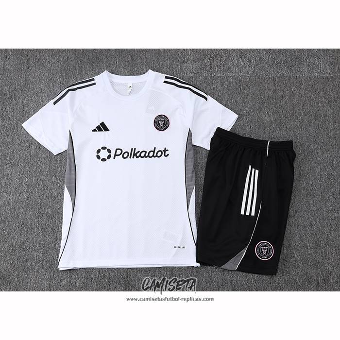 Chandal del Inter Miami 2025-2026 Manga Corta Blanco - Pantalon Corto